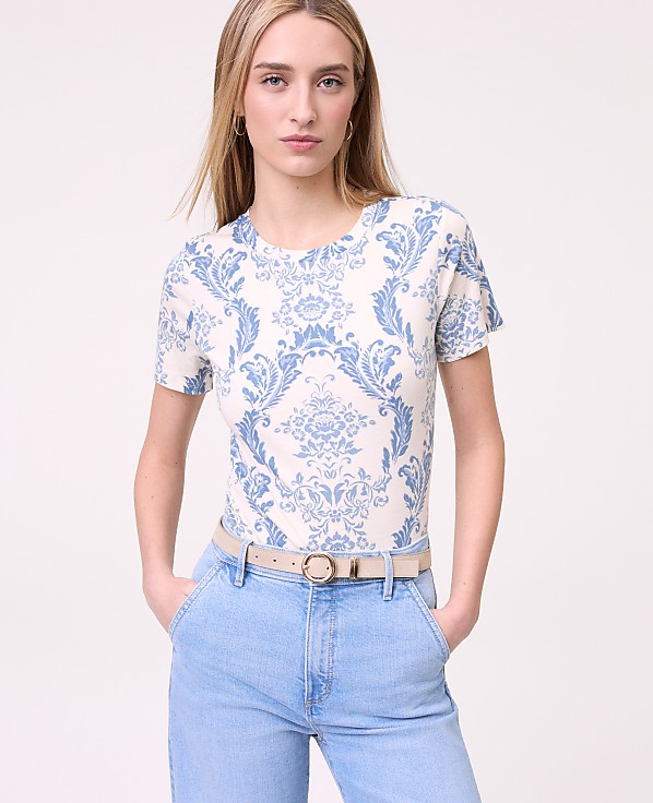 Weekend  Toile Crew Neck Tee