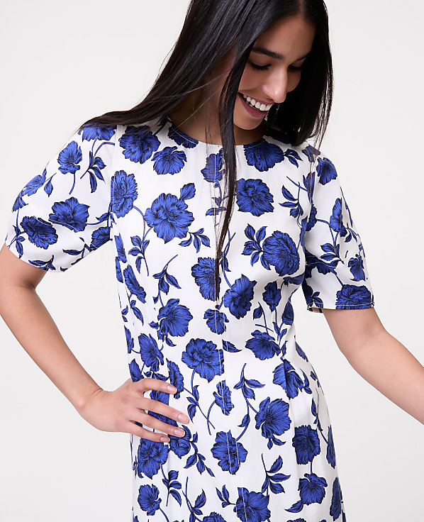 Petite Floral Blend Midi Dress