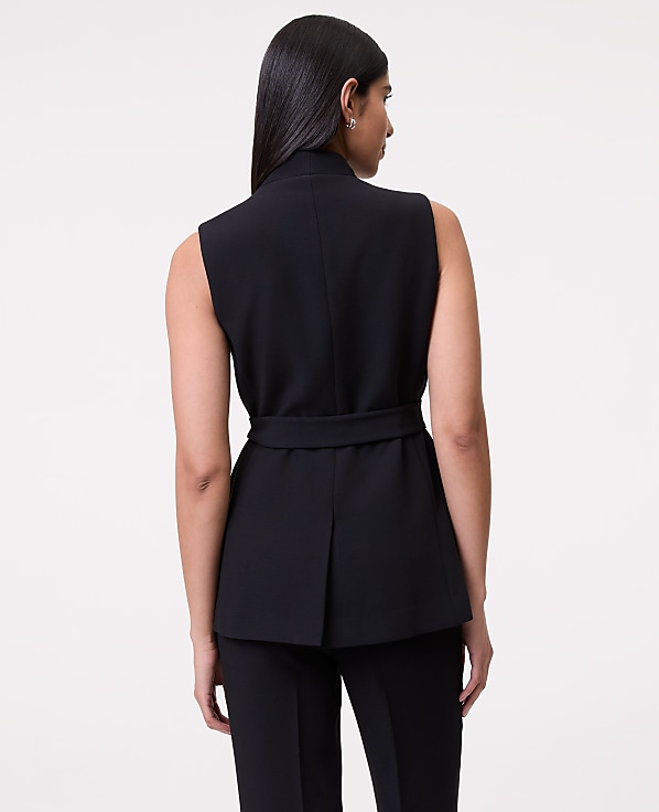 The Petite Belted Long Vest