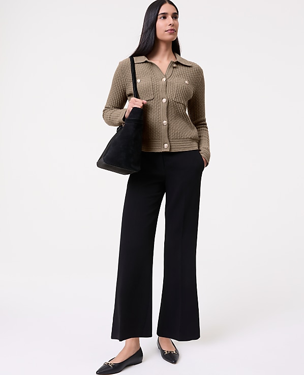 The Relaxed Jayne Trouser in Textured Crepe