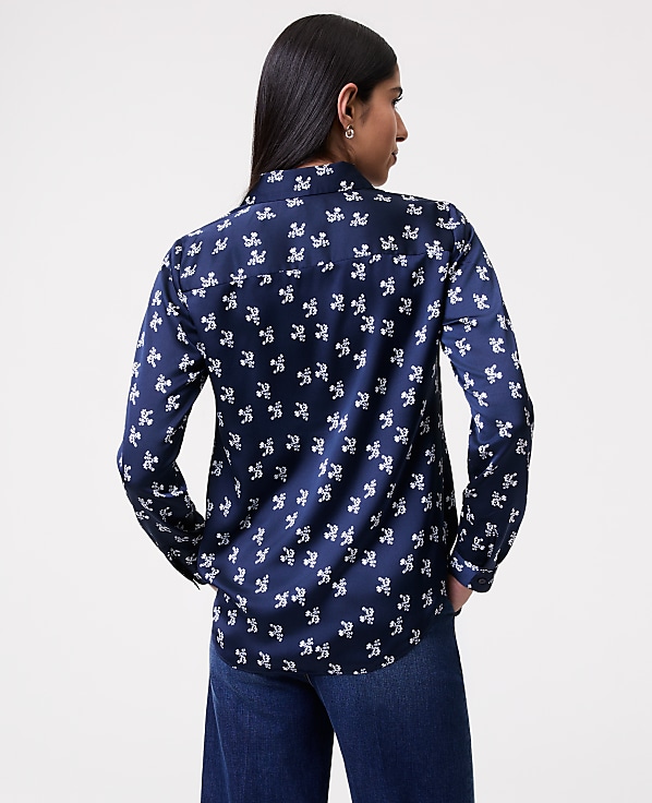 Floral Satin Essential Shirt
