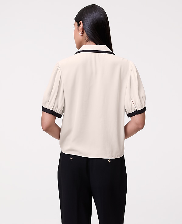Collared Puff Sleeve Blouse