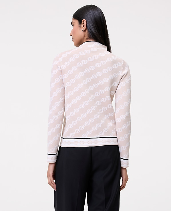 Geo Mock Neck Sweater