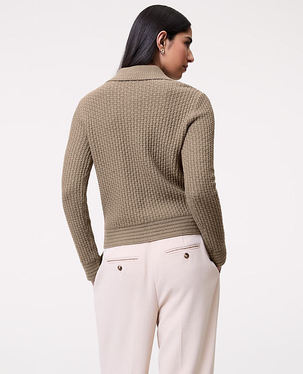 Textured Stitch Sweater Jacket