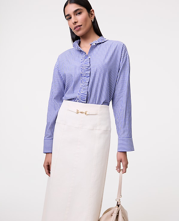 Striped Ruffle Shirt