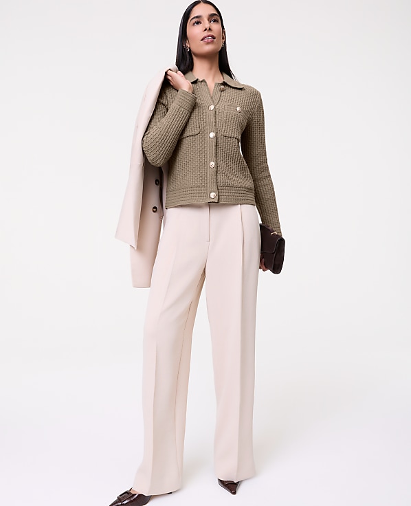 Textured Stitch Sweater Jacket