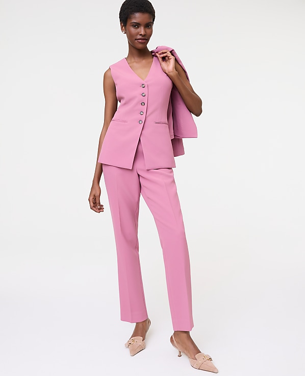 The Petite Cutaway Vest in Fluid Crepe