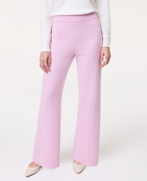 Petite Weekend Easy Fit Wide-Leg Sweater Pant