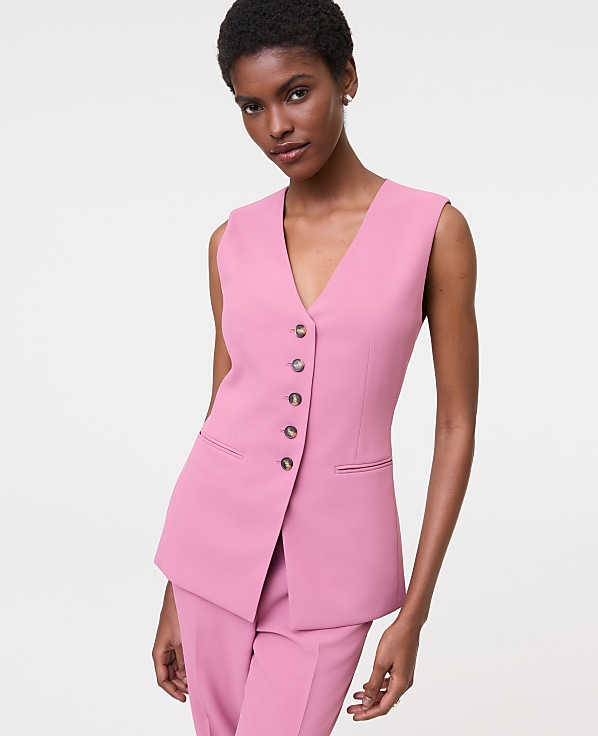 The Cutaway Vest in Fluid Crepe