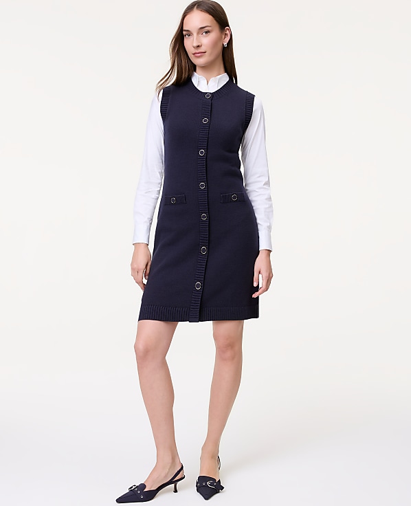 Button Sweater Dress