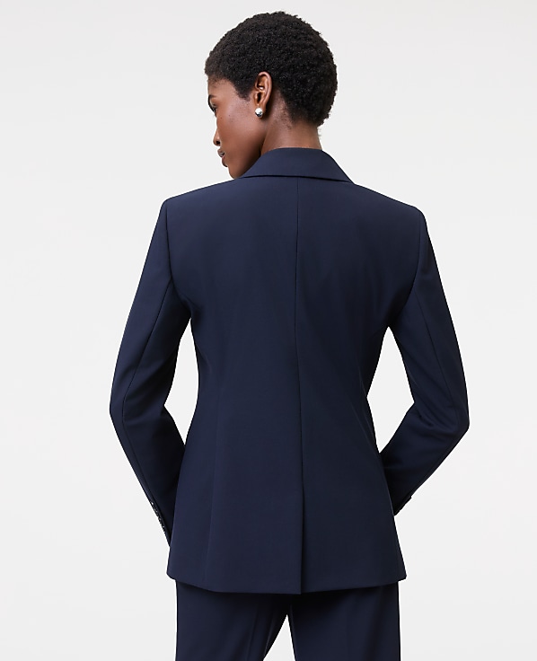The Fitted Long Blazer in Seasonless Stretch