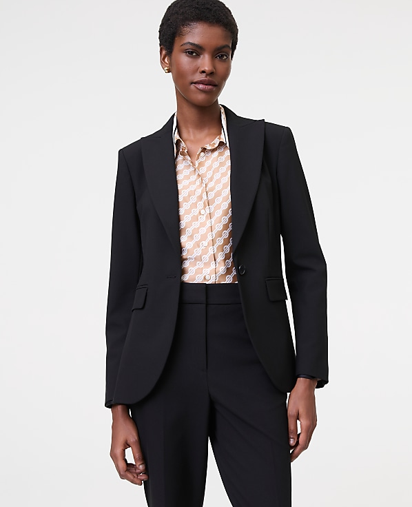 The Fitted Long Blazer in Seasonless Stretch