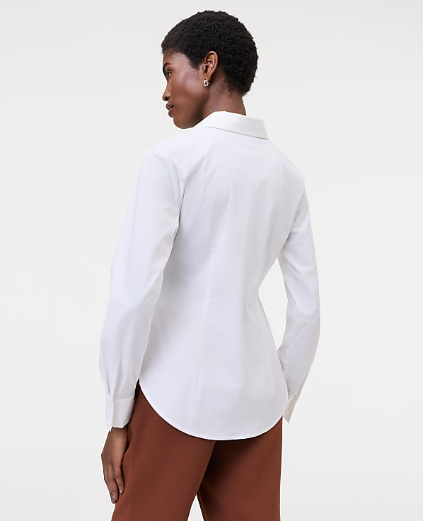 Petite Tie Waist Button Down Shirt