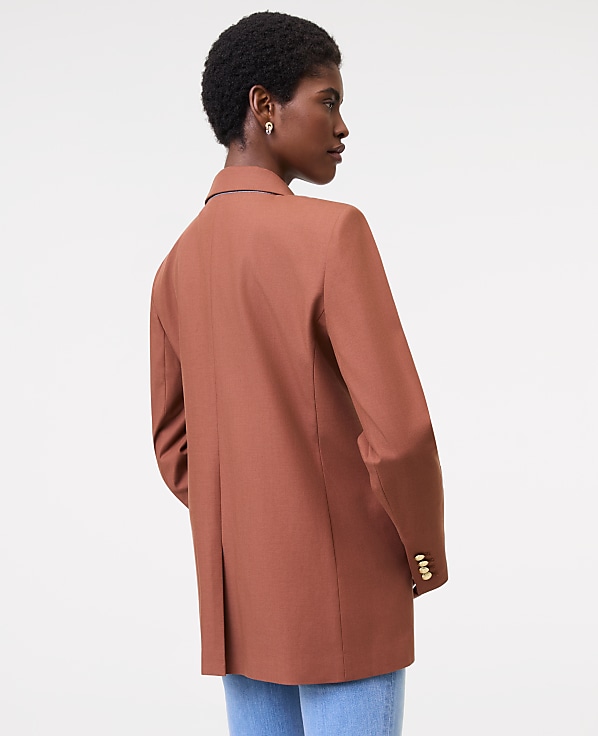 The Petite Longline Blazer in Bi-Stretch Twill