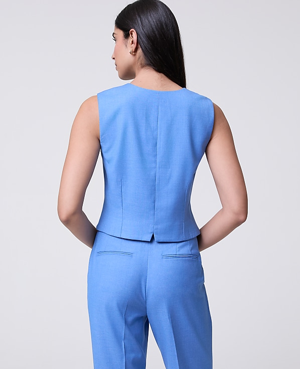 The Tailored Vest in Luxe Twill