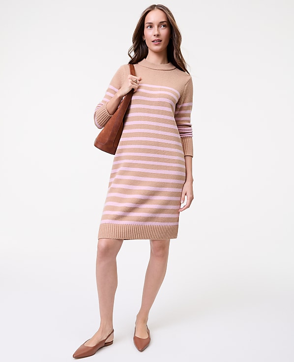 Weekend Striped Sweater Shift Dress