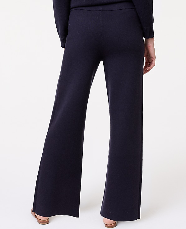 Petite Weekend Easy Fit Wide-Leg Sweater Pant