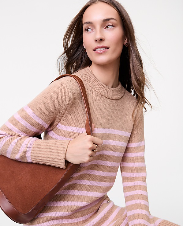 Weekend Striped Sweater Shift Dress