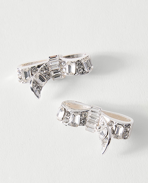 Crystal Bow Stud Earrings