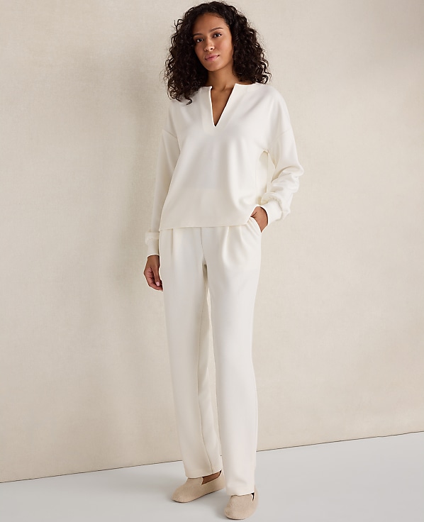 Haven Well Within Double Knit Split Neck Top