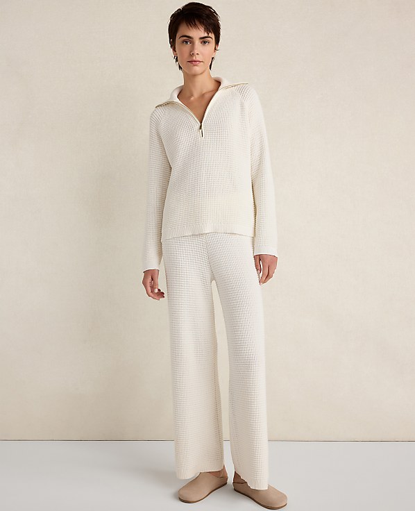 Haven Well Within Organic Cotton Cashmere Waffle Wide Leg Pants