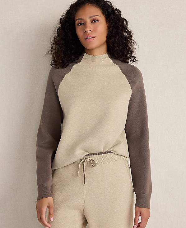 Haven Well Within Viscose Blend Colorblock Crewneck