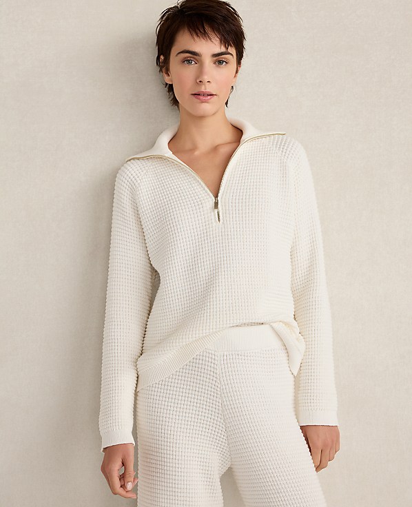 Haven Well Within Organic Cotton Cashmere Waffle Pullover