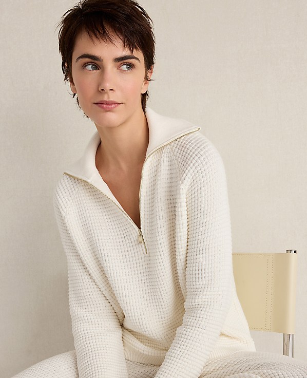 Haven Well Within Organic Cotton Cashmere Waffle Pullover