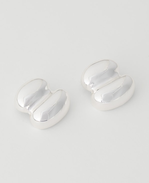 Double Metal Stud Earrings