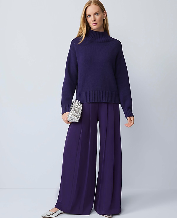 The Petite Triple Pleat Palazzo Pant