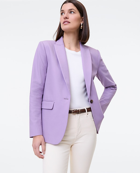 The Longline Blazer in Bi-Stretch Twill