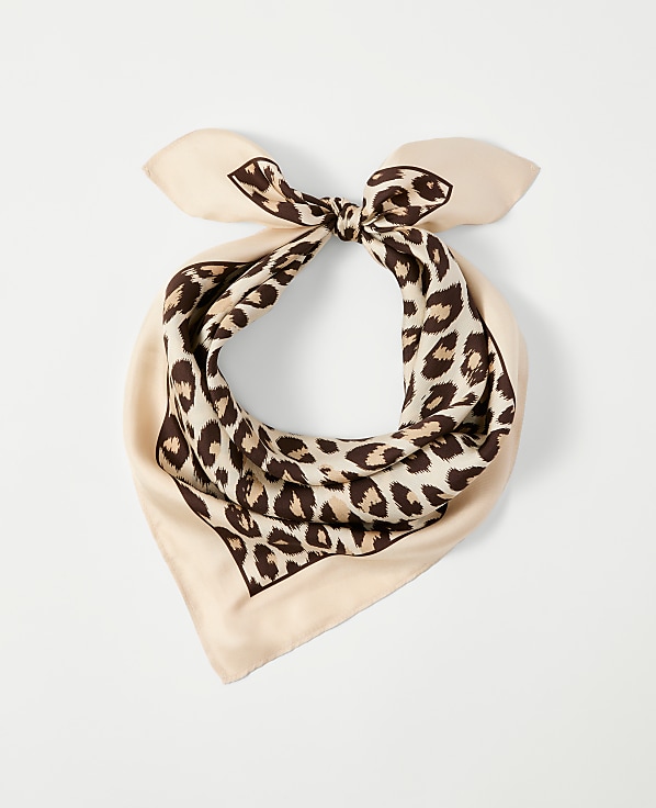 Animal Print Silk Scarf