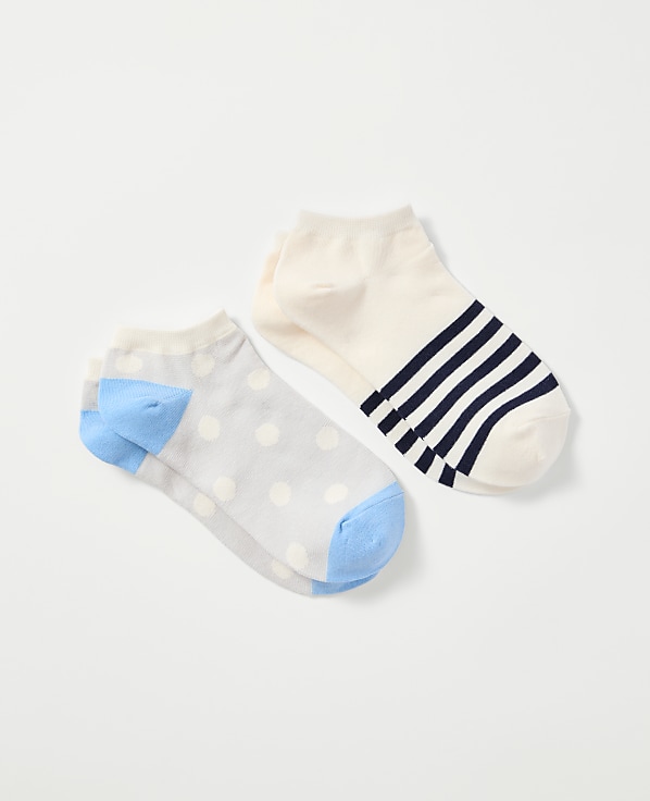 Striped and Dotted Ankle Sock Set