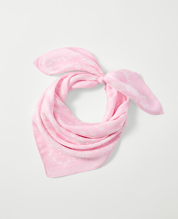 Bandana Print Silk Scarf