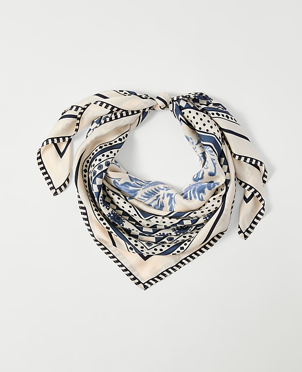Oversized Floral Silk Scarf