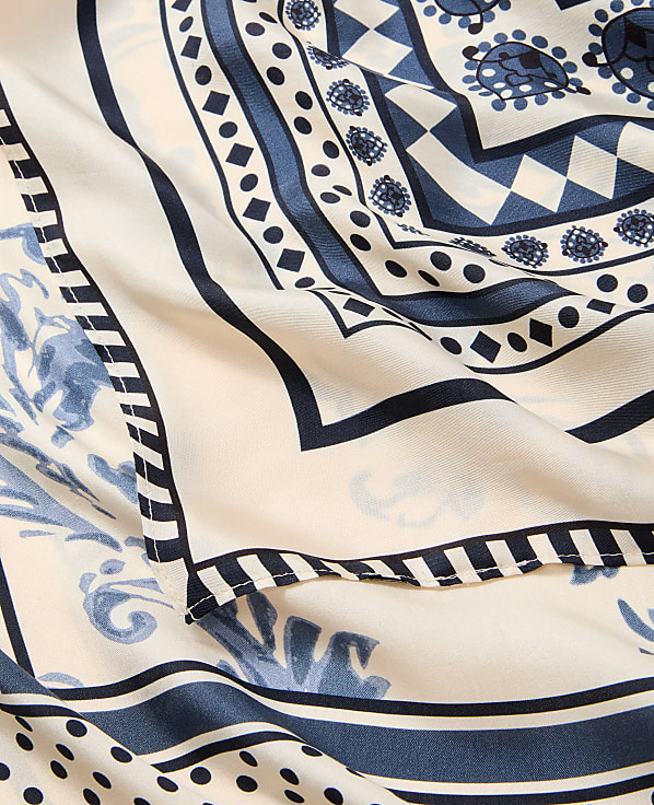 Oversized Floral Silk Scarf