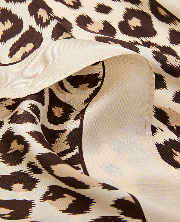 Animal Print Silk Scarf