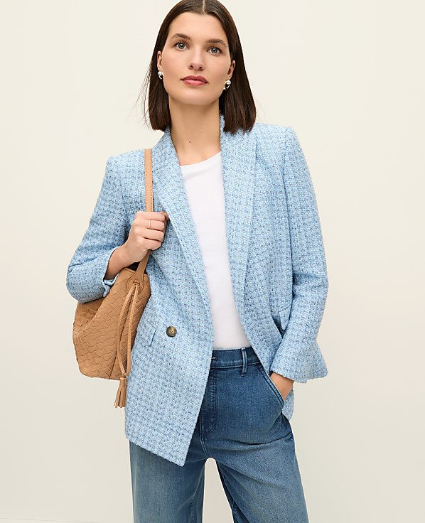 The Petite Crosby Blazer in Tweed