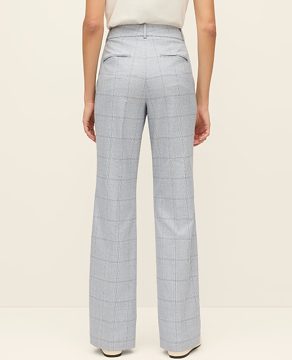 The Petite Mid Rise Trouser in Plaid