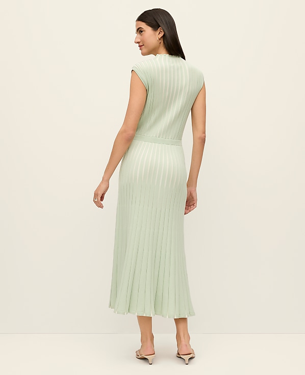 Petite Ribbed Mock Neck Sweater Dress