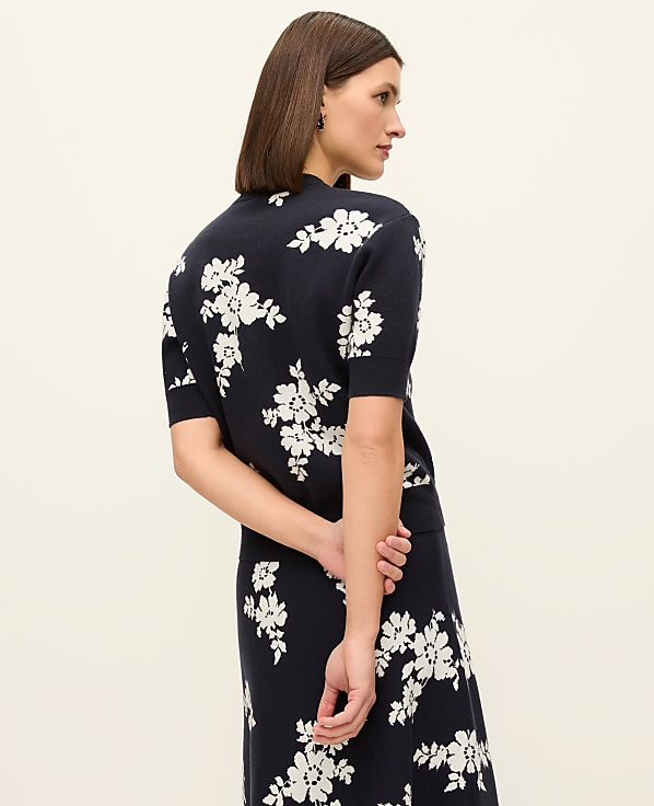 Floral Jacquard Sweater Tee