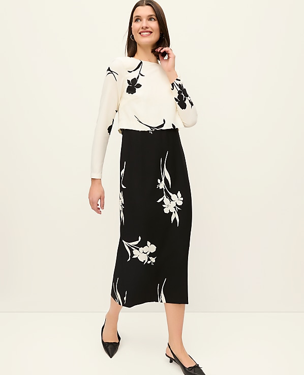 Mixed Floral Sheath Dress