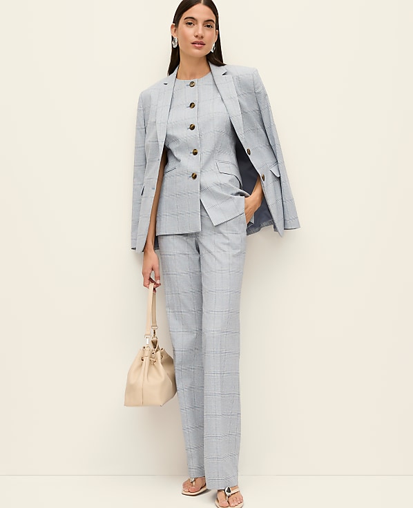 The Mid Rise Trouser in Plaid