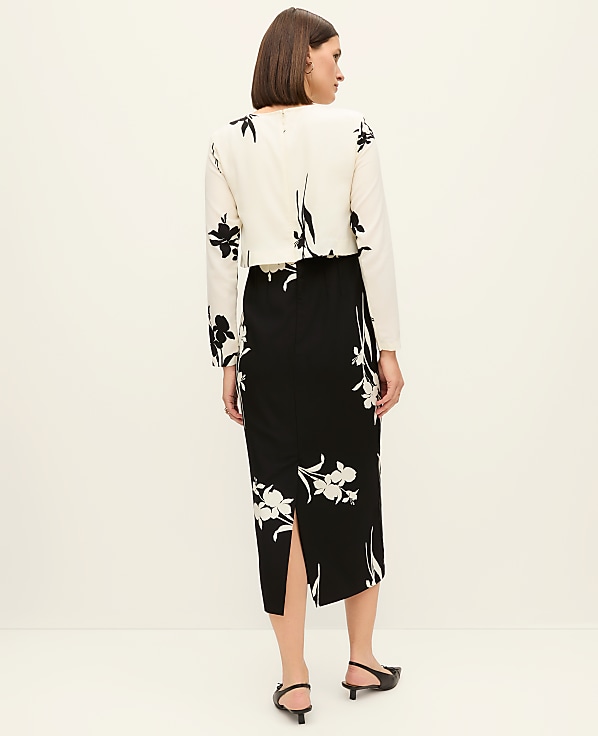 Mixed Floral Sheath Dress