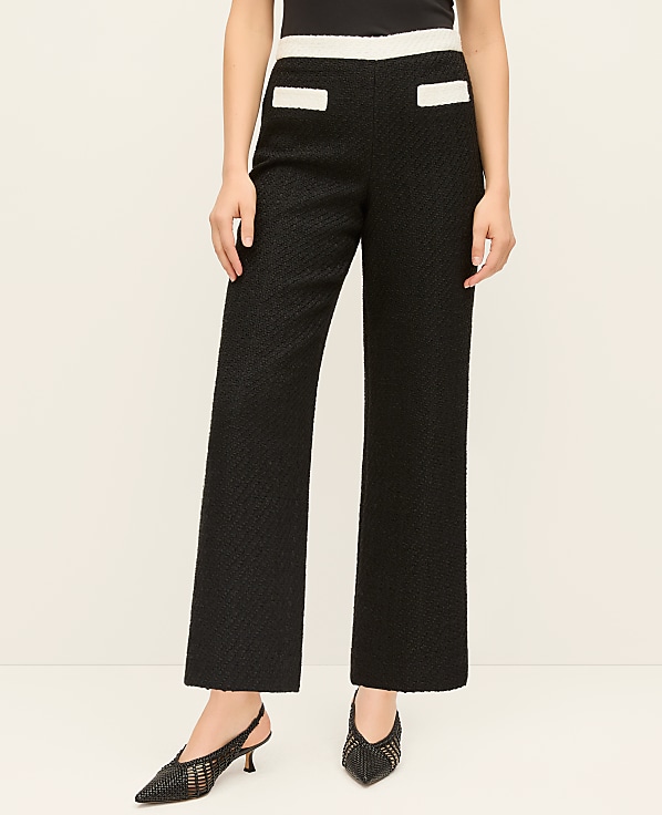 The Grace Straight Pant in Tweed