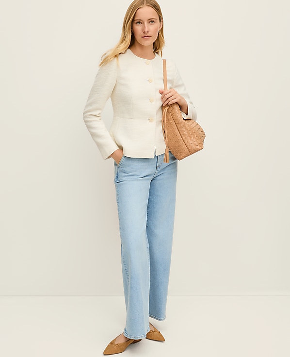 Petite Tweed Peplum Jacket