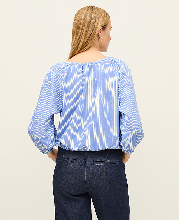 Striped Bubble Hem Top