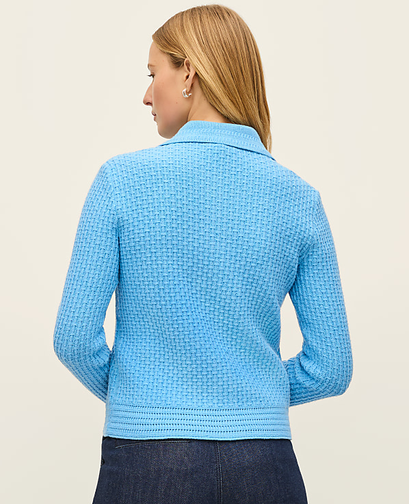 Textured Stitch Sweater Jacket