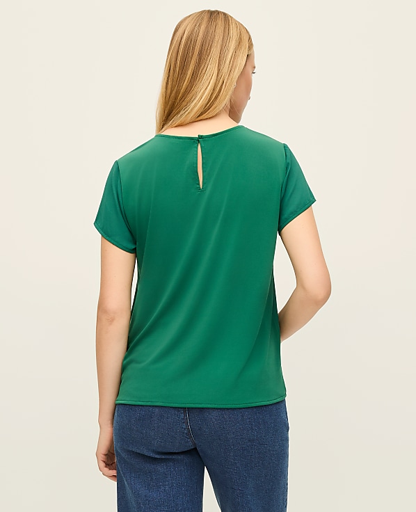 Mixed Media Crew Neck Tee