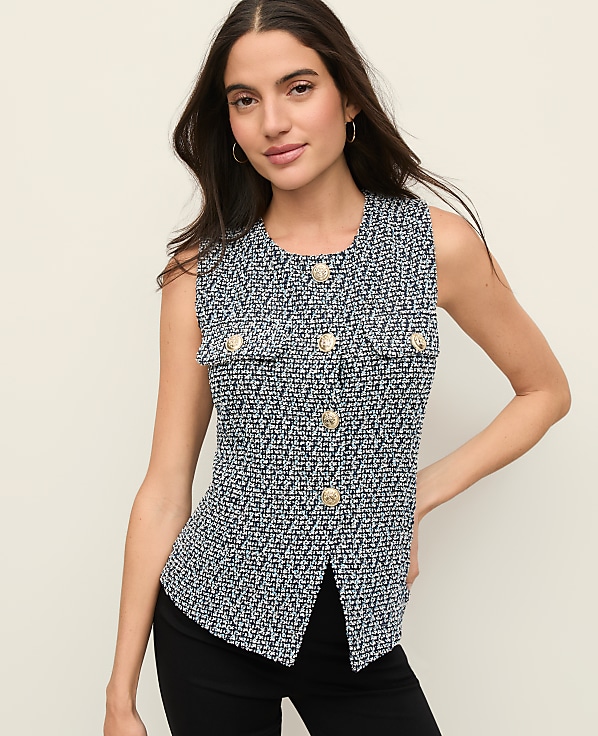 The Cutaway Vest in Tweed